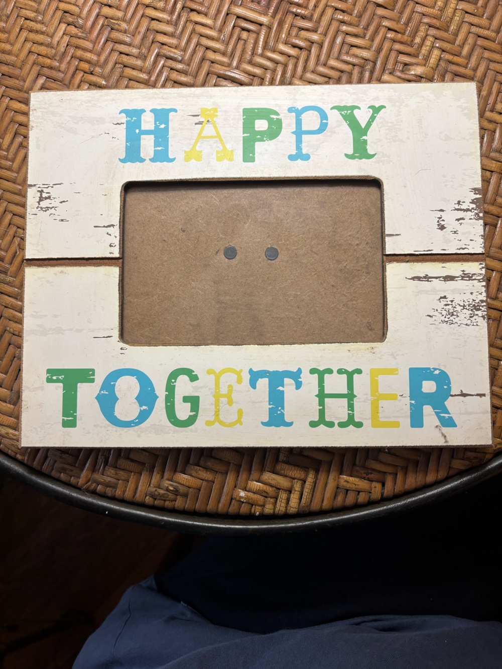 Sonoma Happy Together Captions Photo Frame White & Blue